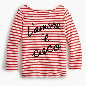 J Crew Womens L'amore è Cieco Boatneck Stripe XS